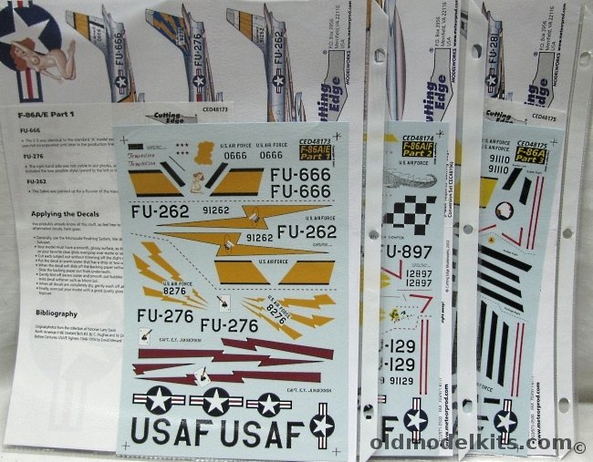 Cutting Edge 1/48 F-86 Sabre Jet Parts 1 / 2 / 3, CED48173-5 plastic model kit